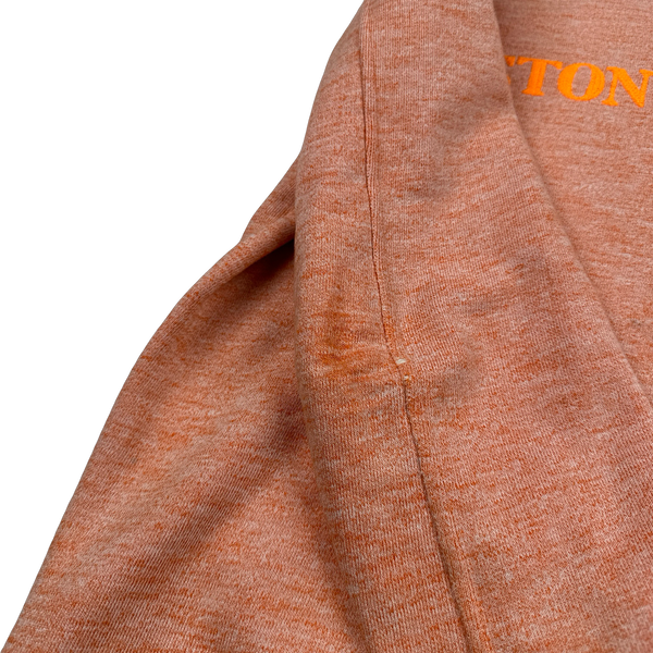Stone Island 2019 Orange Marl Spellout Hoodie - Small