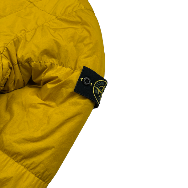 Stone Island 2018 Yellow Down Filled Crinkle Puffer Jacket - Medium
