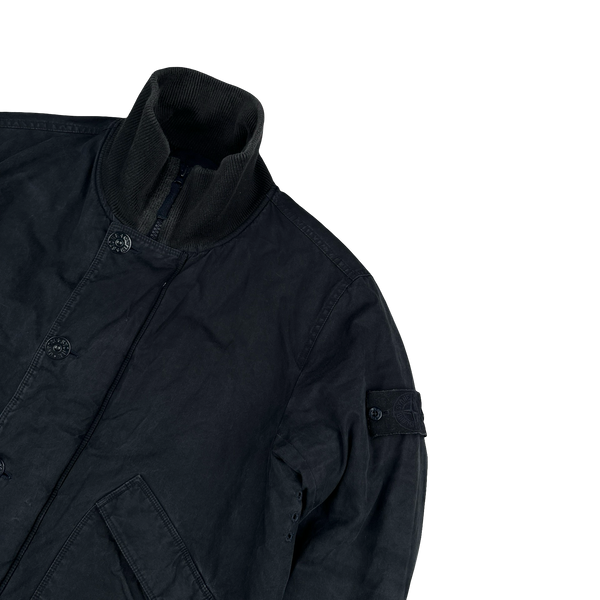 Stone Island 2011 Navy Ghost Piece Ventile Quilted Jacket - XXL