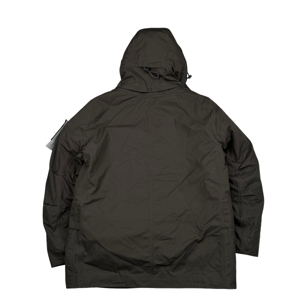 Stone Island 2022 O-Ventile Grey Ghost Piece Down Dutch Rope Puffer Jacket - Large