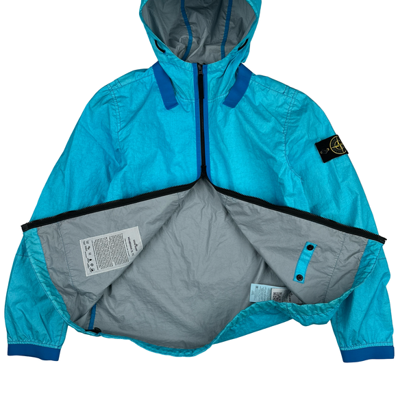 Stone Island 2021 Blue Membrana TC 3L Rain Jacket - Small