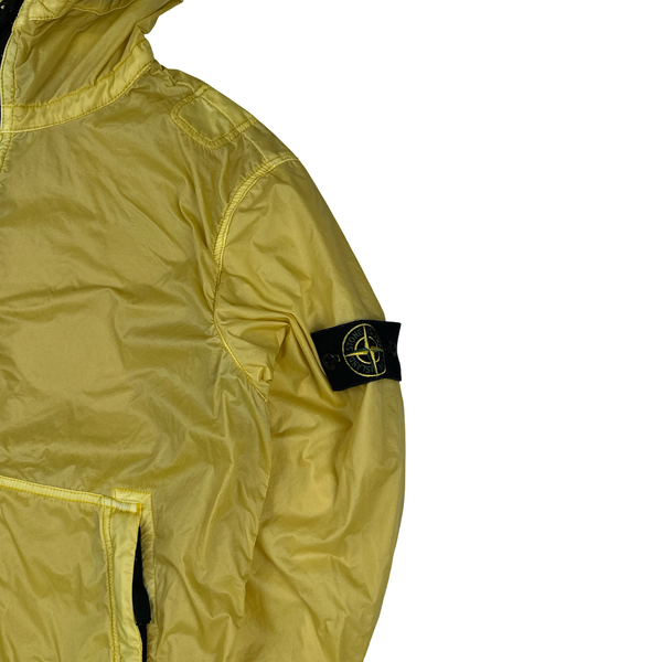 Stone Island 2018 Yellow Lamy Flock Hooded Jacket - Large