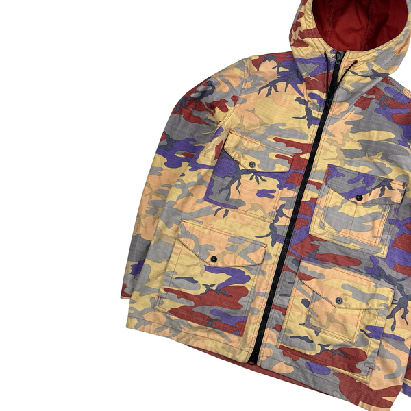 Stone Island 2022 Heritage Camo Ripstop Nylon Watro Hooded Jacket - XL