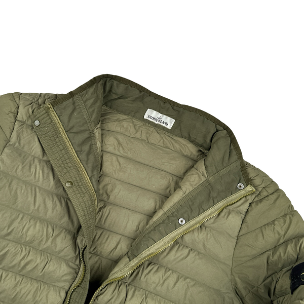 Stone Island 2019 Green Down Filled Loom Woven Puffer Jacket - Medium