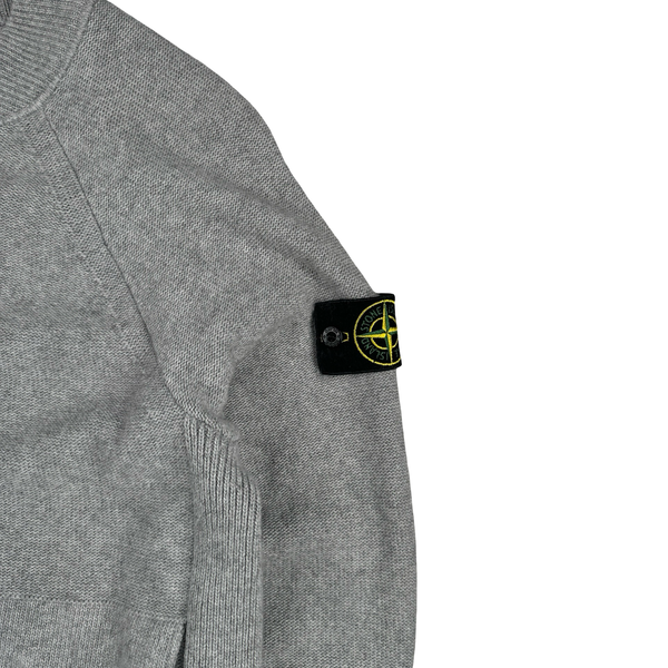 Stone Island 2016 Grey Buttoned Wool Cardigan - Medium