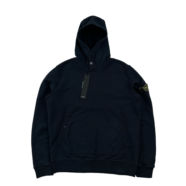 Stone Island 2023 Navy Hoodie Jumper - Medium