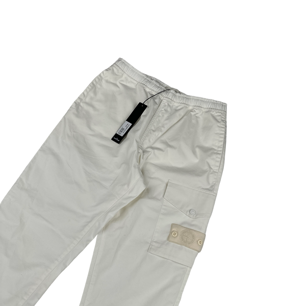 Stone Island 2022 White Ghost Cargo Trousers - 32"