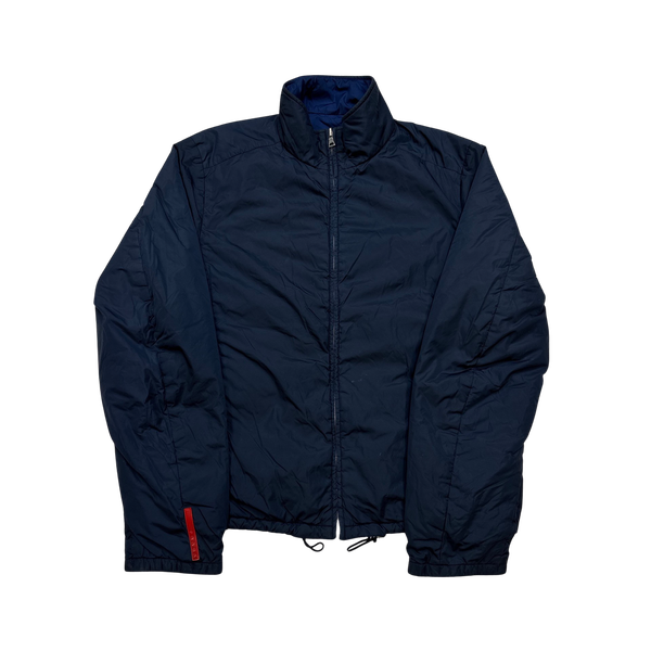 Prada Navy/Blue Reversible Jacket - Large