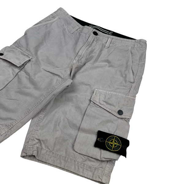 Stone Island 2020 Light Lilac Cotton Cargo Shorts - 29"