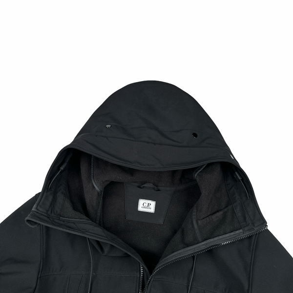 CP Company Black Soft Shell R Goggle Jacket - Small