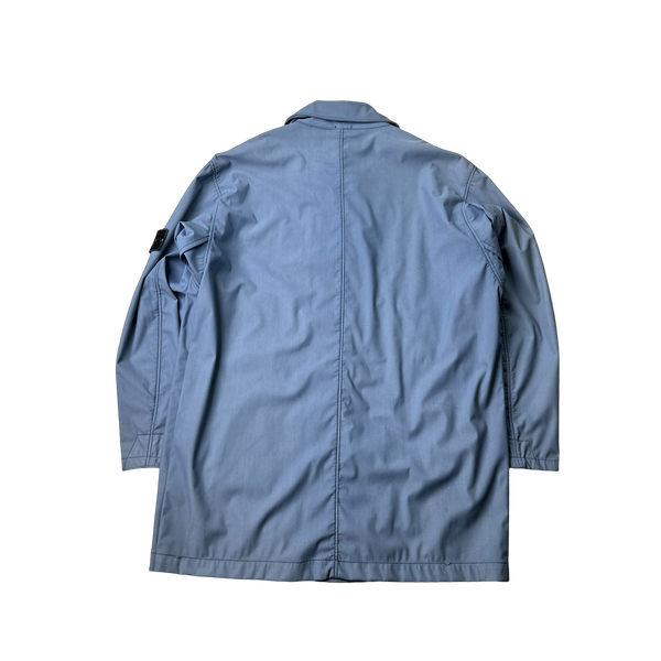 Stone Island 1995 Periwinkle Blue Nylam Vintage Long Jacket - XL