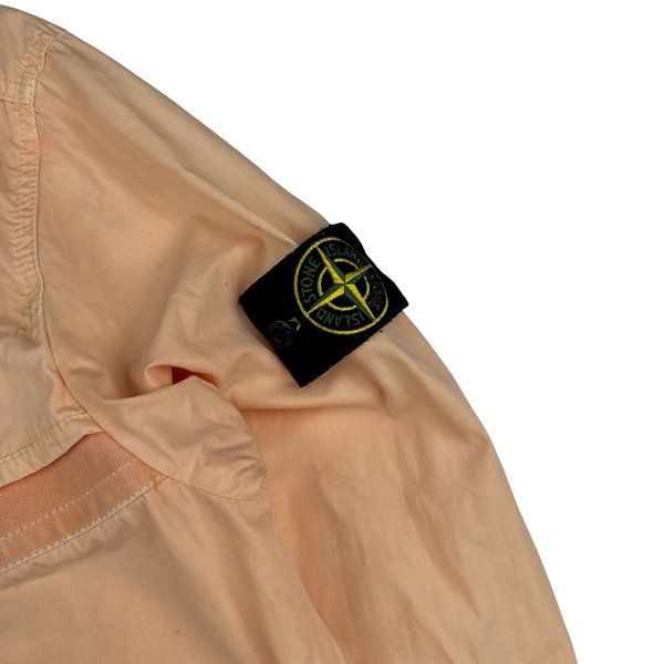 Stone Island 2018 Peach Cotton Pullover Smock Overshirt - Large