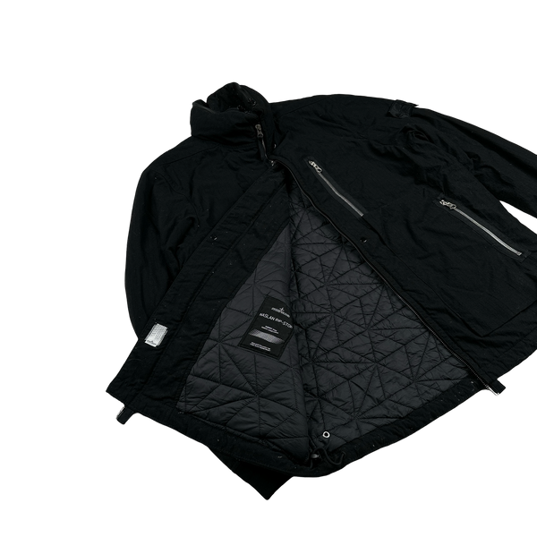 Stone Island 2019 Shadow Project Black Naslan Rip-Stop Quilted Jacket - Medium