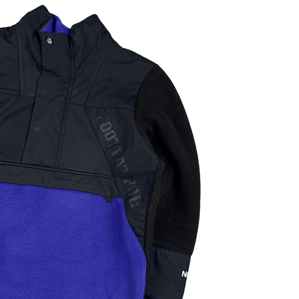 North Face X Footpatrol Thick Fleece Purple Nylon Pocket Jumper Jacket - Medium