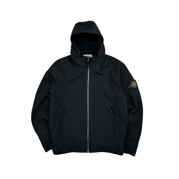 Stone Island 2019 Black Light Soft Shell R Jacket - Medium