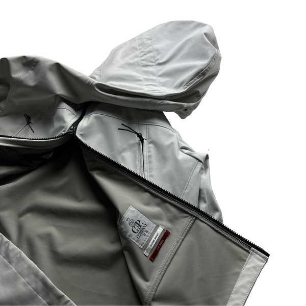 CP Company White Soft Shell Goggle Jacket - XL
