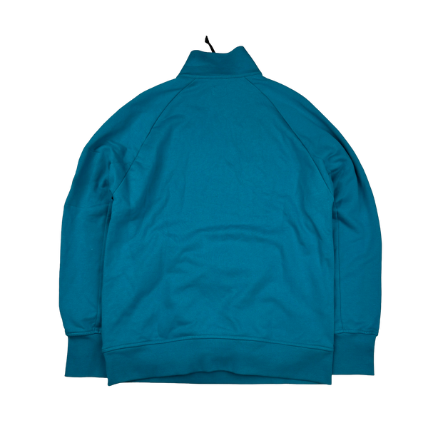 CP Company Blue Cotton Lens Viewer Quarter Zip Pullover - Large