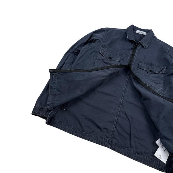 Stone Island 2019 Navy Garment Dyed Overshirt - Medium