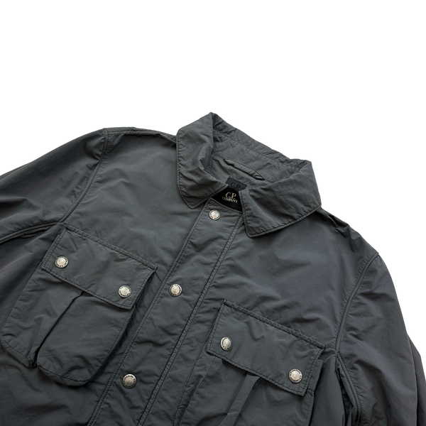 CP Company Grey Nylon Neck Tag Watch Viewer Jacket - Large