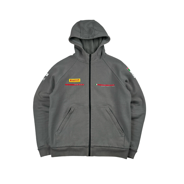 Prada Luna Rossa 37th Americas Cup Barcelona Spellout Zipped Hoodie - Medium