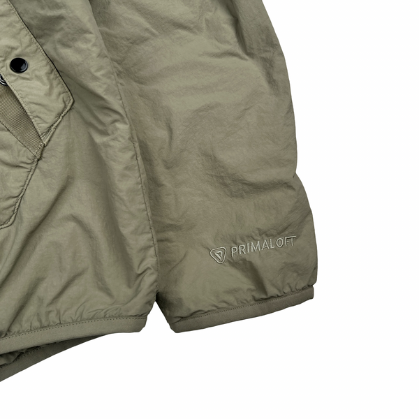 CP Company Khaki GDP Hooded Polartec Goggle Jacket - Small