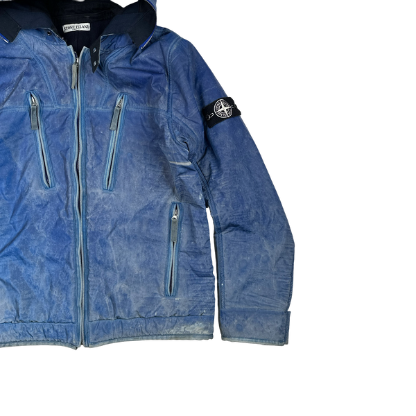 Stone Island 2010 Blue Liquid Reflective Jacket - XL