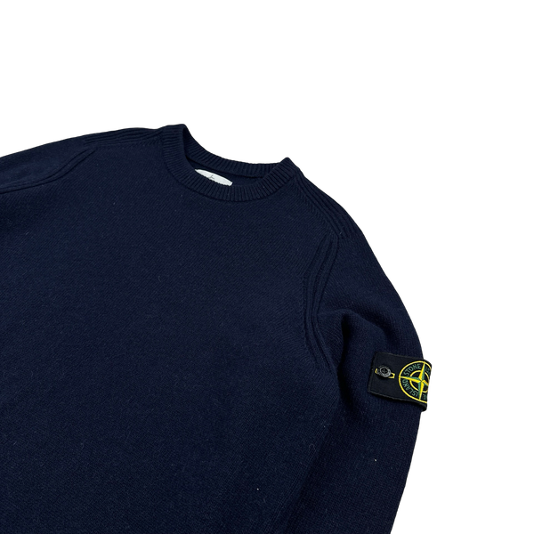 Stone Island 2019 Dark Navy Wool Crewneck Jumper - XL