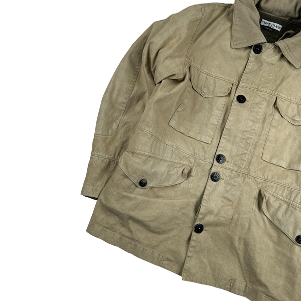 Stone Island 2004 Vintage Lino Flax Nylon Blend Jacket - Medium