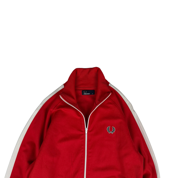 Fred Perry Red Zipped Track Jacket - Medium