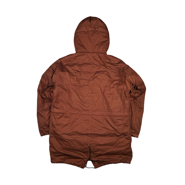 CP Company Burgundy Down Filled Nyfoil Fishtail Parka - XL