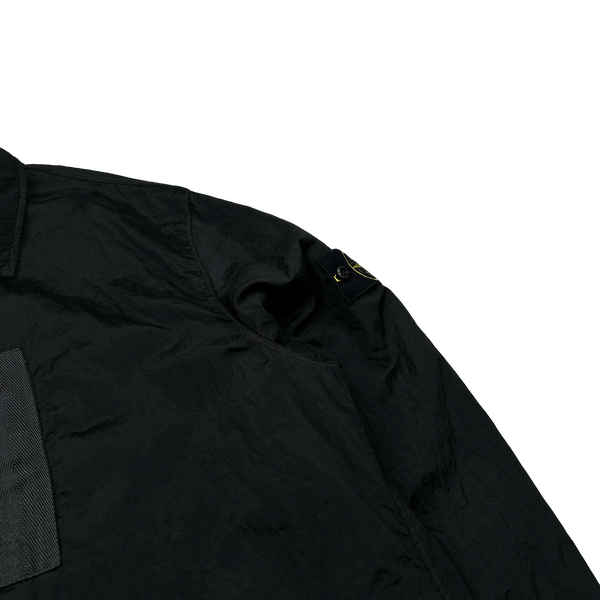 Stone Island 2023 Black Nylon Metal Econyl Overshirt Primaloft Lined - XL