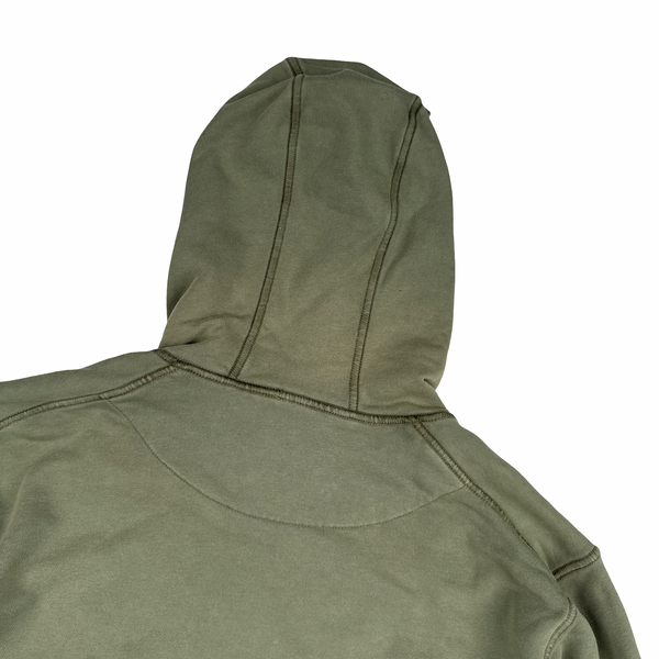 Stone Island 2020 Green Cotton Pullover Hoodie - Small