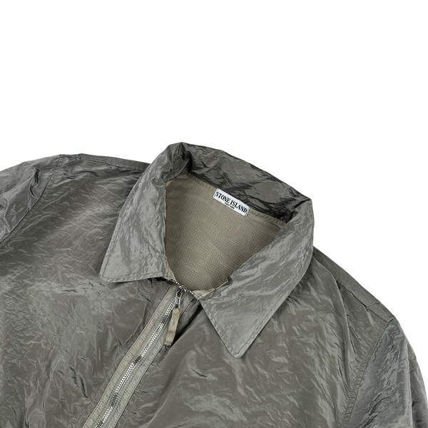 Stone Island 2008 Archive Grey Nylon Metal Bomber Jacket - 3XL