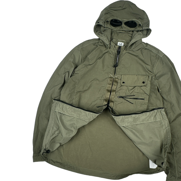 CP Company Khaki Green Chrome R Goggle Jacket - XL