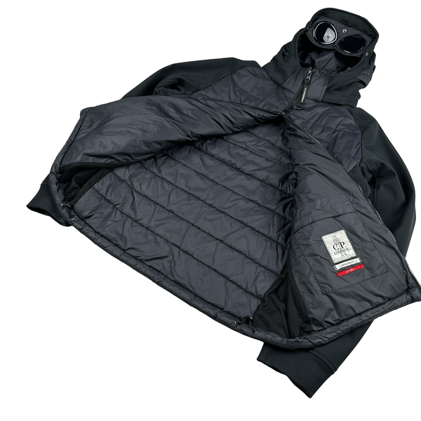 CP Company Black Hybrid Padded Soft Shell Goggle Jacket - 2XL