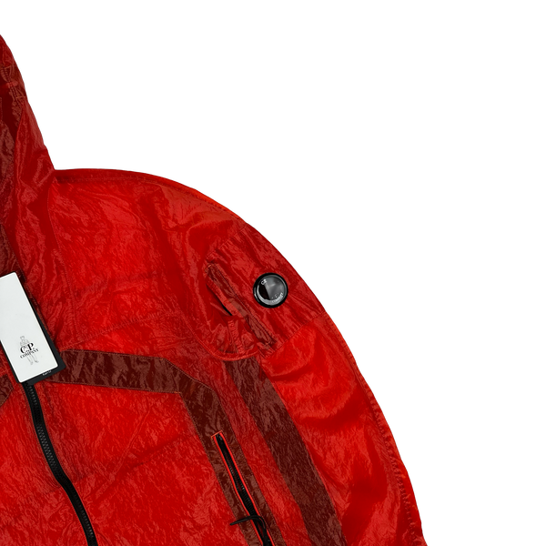 CP Company Red Garment Dyed Nylon Kan D Shell Jacket - Small