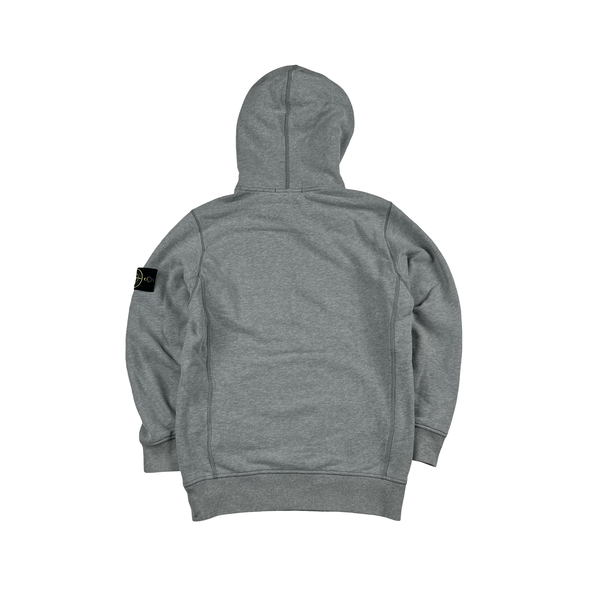 Stone Island 2018 Grey Cotton Pullover Hoodie - Small