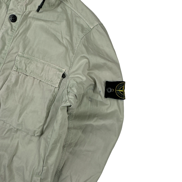 Stone Island 2018 Grey Hooded Overshirt - Large