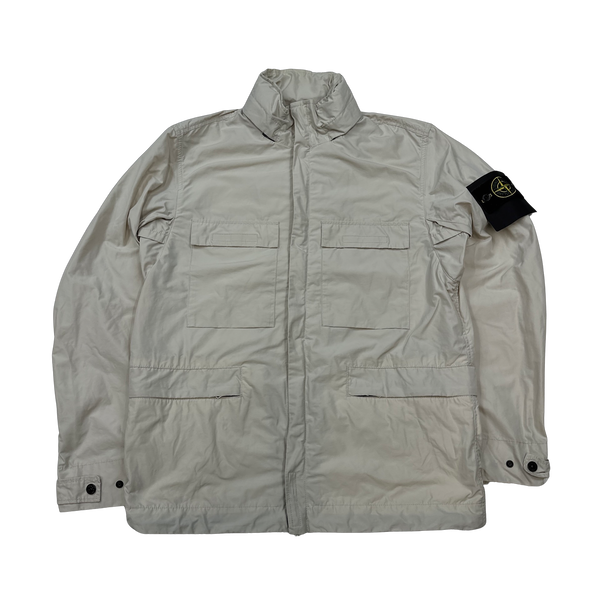 Stone Island 2020 Cream Micro Reps Field Multi Pocket Jacket - Medium