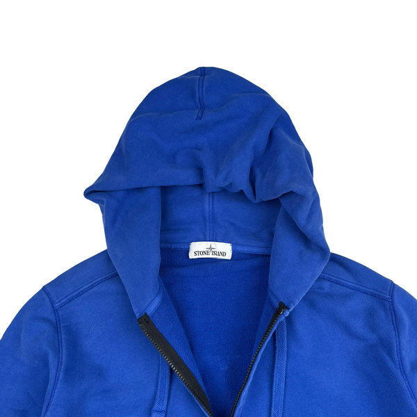 Stone Island Electric Blue 2017 Zipped Hoodie - Large