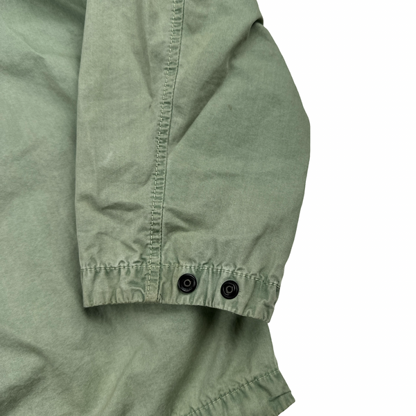 Stone Island 2022 Green Brushed Cotton Zipped Overshirt - XL