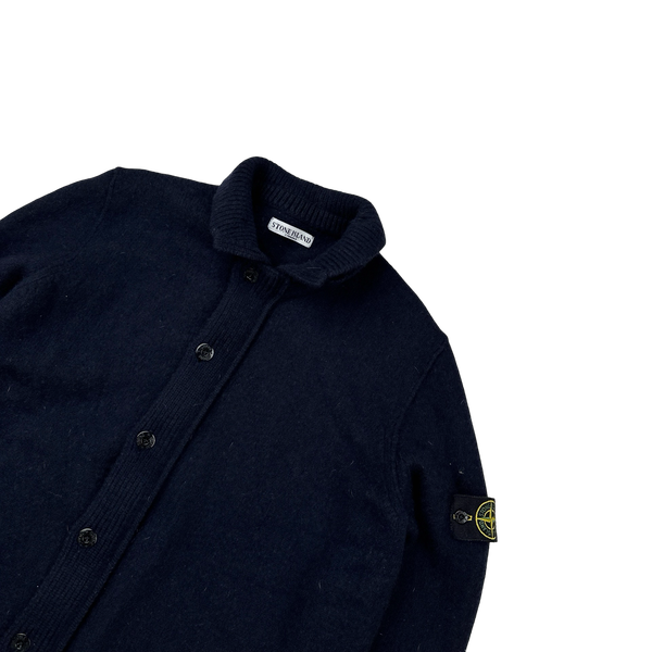 Stone Island 2011 Navy Wool High Neck Jumper - 3XL