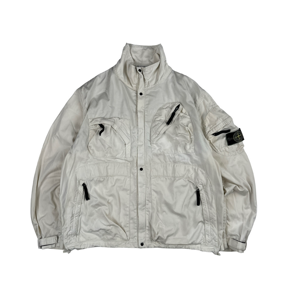 Stone Island 1998 Vintage Cotton Multi Pocket Green Edge Jacket - XL