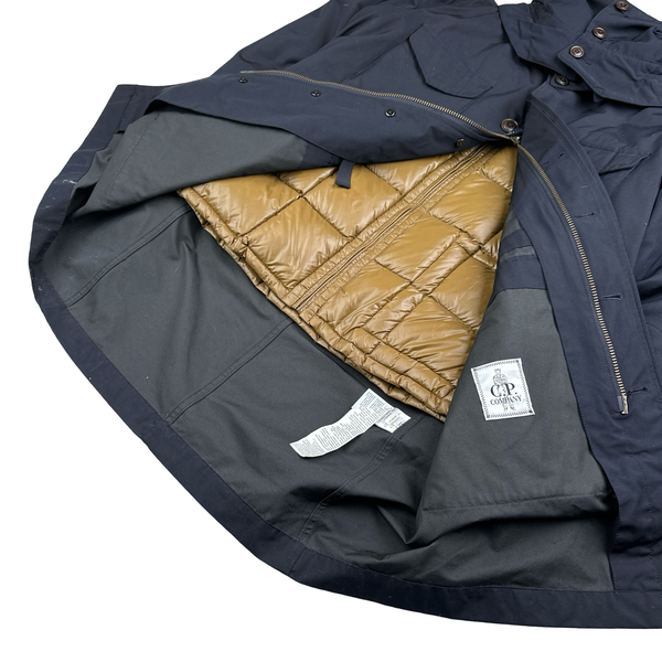 CP Company Navy Down Filled Hooded Parka Jacket - XL