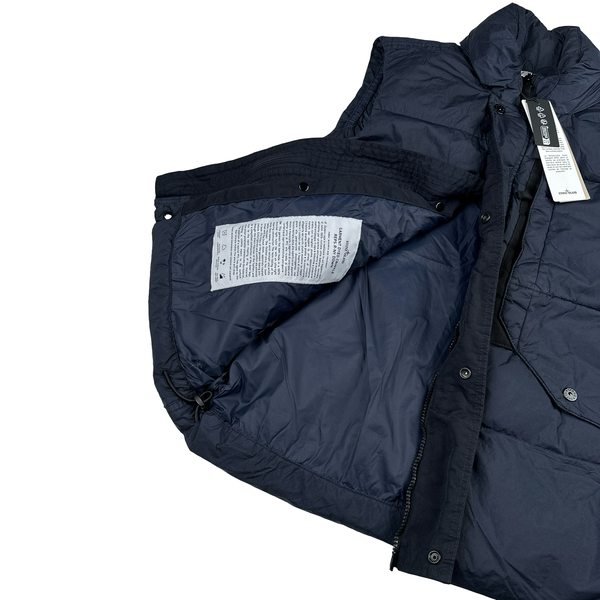 Stone Island 2023 Navy Crinkle Reps R-NY Down Gilet - Small