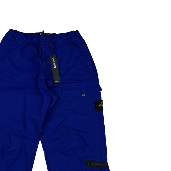 Stone Island 2023 Blue Ripstop LO Cotton Cargos - 33"