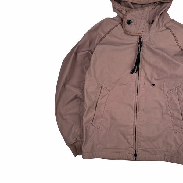 CP Company GD Shell Pink Hooded Lined Soft Shell Goggle Jacket - Medium