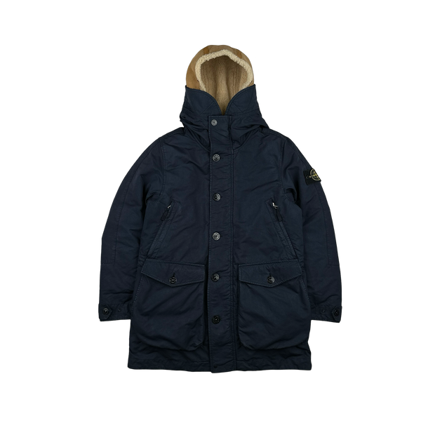 Stone Island 2017 Navy David TC Down Filled Parka Jacket - Small