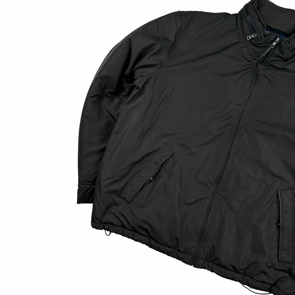 Ralph Lauren Black Cotton Lined Padded High Neck Jacket - XL