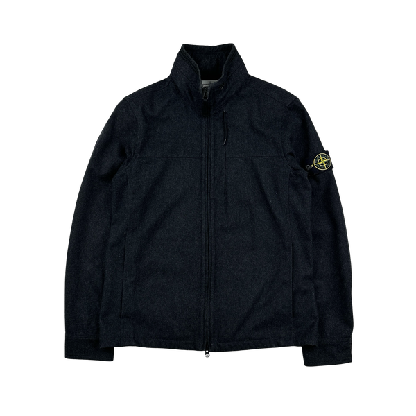 Stone Island 2014 Dark Navy Wool Overshirt - Medium
